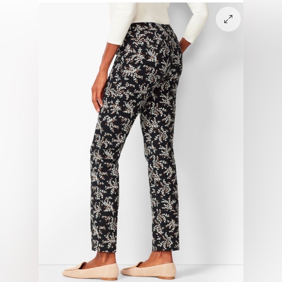 NWT Talbots Chatham Ankle Pants -‎ Petal Print 10 - Picture 2 of 9